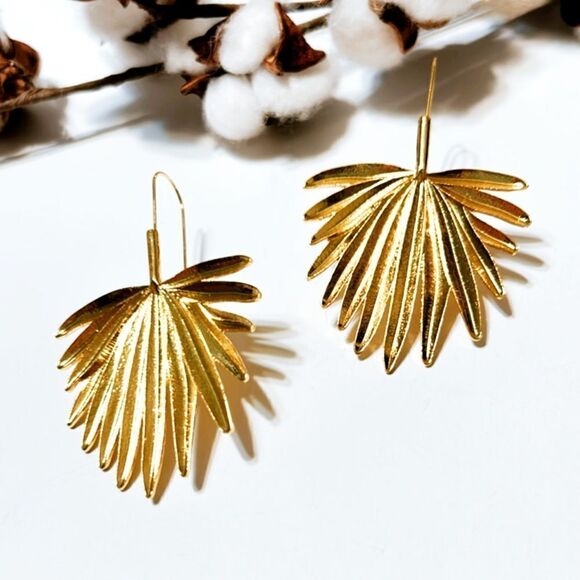 Maple leaf dangle earrings N70 - Picture 4 of 7
